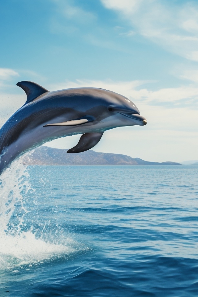 Дельфин выпрыгивает из воды