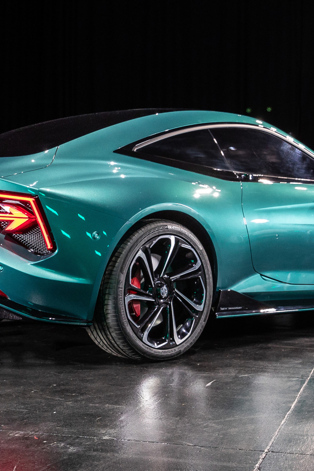 Вид сзади на автомобиль MG Cyber GTS Concept 2024 года