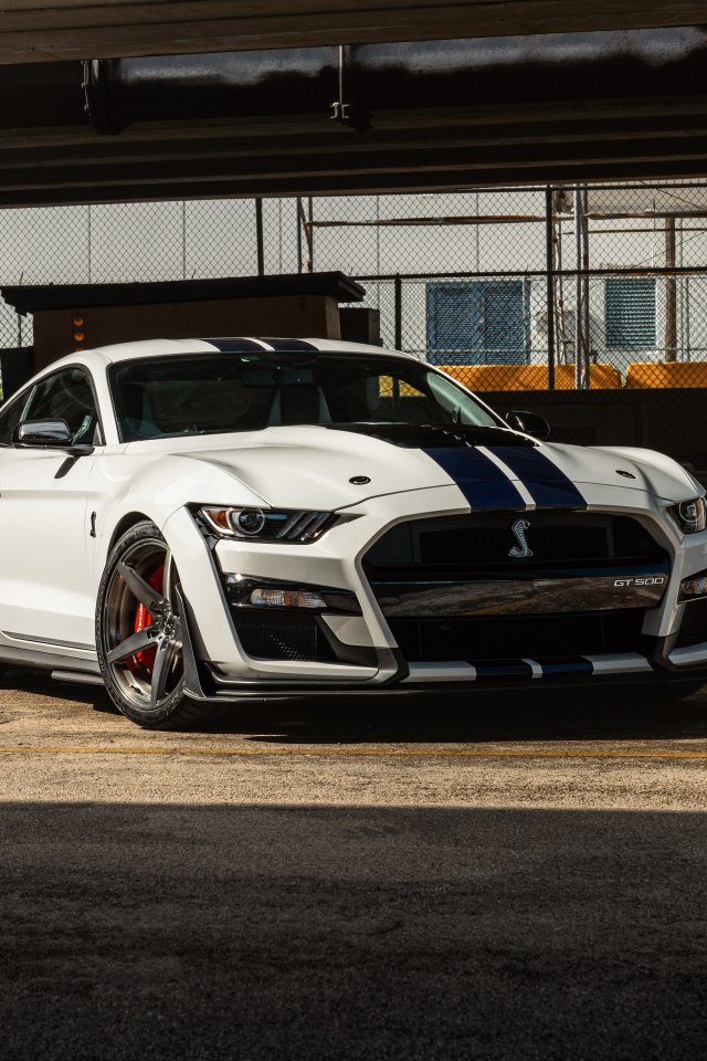 Автомобиль Mustang GT500 в ангаре