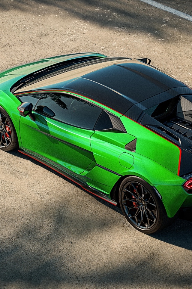 Вид сверху на автомобиль Lamborghini Temerario Alleggerita 2024 года