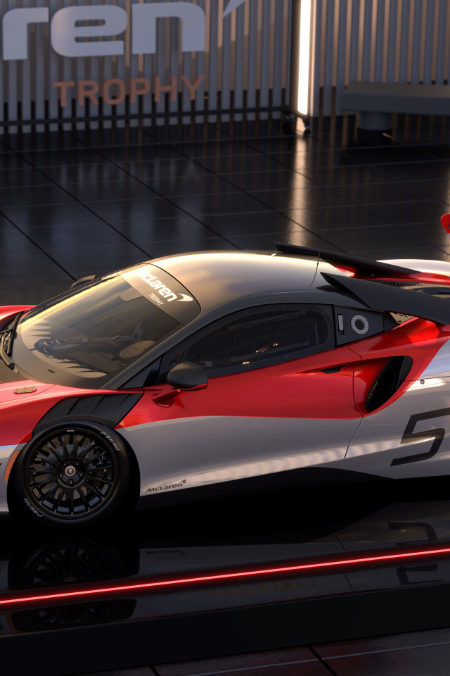 Быстрый гоночный автомобиль McLaren Artura Trophy EVO