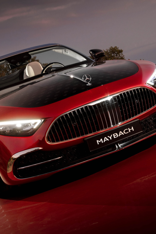 Красный Mercedes-Maybach SL 680 Monogram Series 2024 года