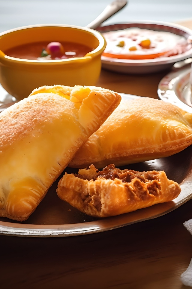 Пирожки с начинкой на тарелке 