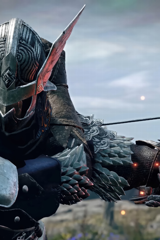 Воин с железной маской на лице в видеоигре Elden Ring Nightreign