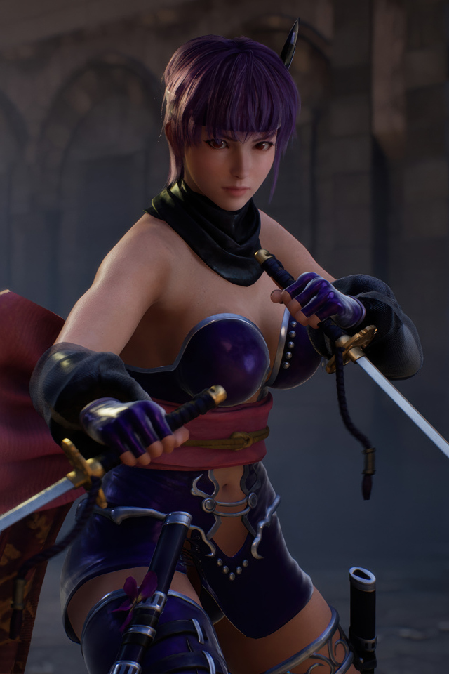 Девушка персонаж компьютерной игры NINJA GAIDEN 2 Black