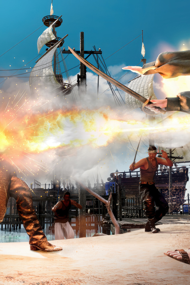 Кадр  компьютерной игры Like a Dragon: Pirate Yakuza in Hawaii