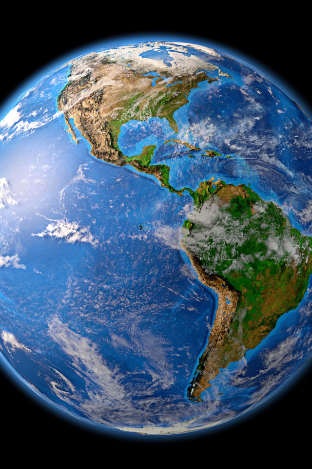 Красивая планета земля на черном фоне