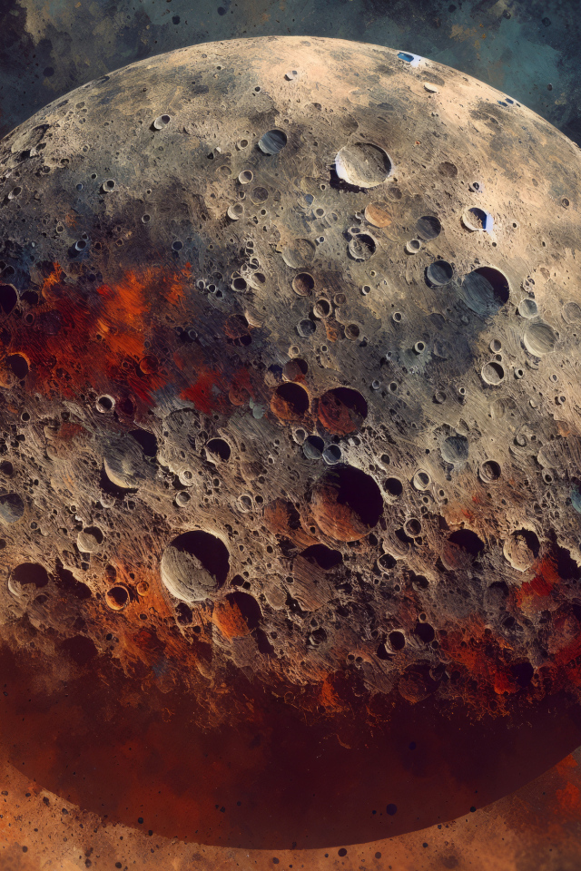 Кратеры на луне в космосе