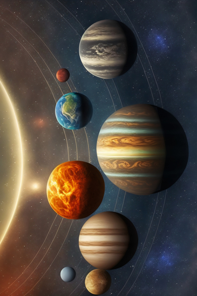 Планеты солнечной системы в звездной галактике
