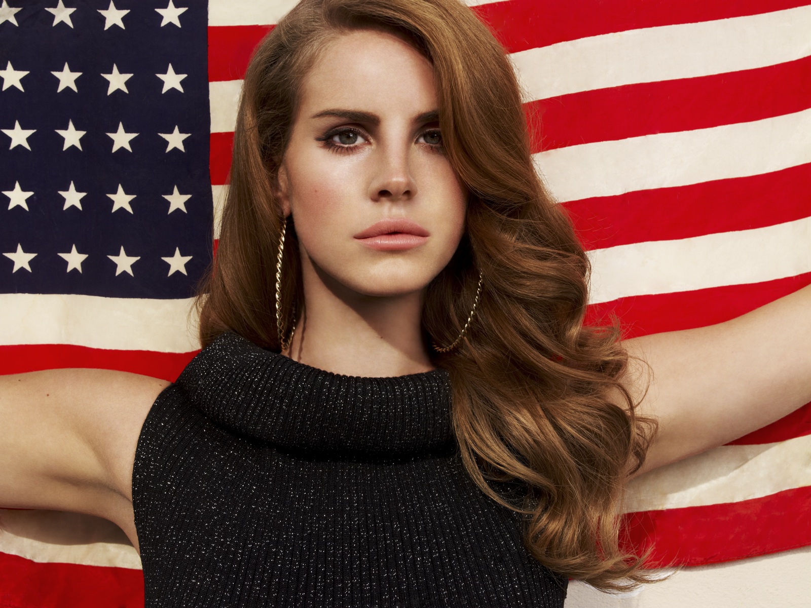 Lana Del Rey американский флаг обои для рабочего стола, картинки, фото