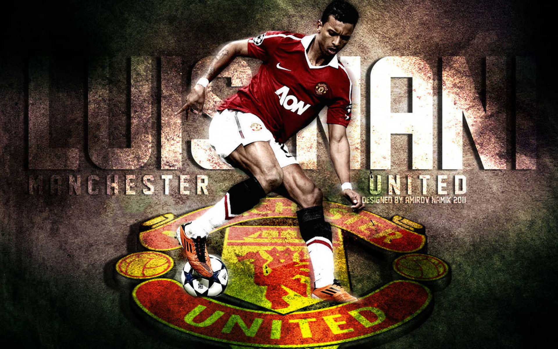 The Football Player Number 17 Of Manchester United Luis Nani Desktop Wallpapers 1400x1050
