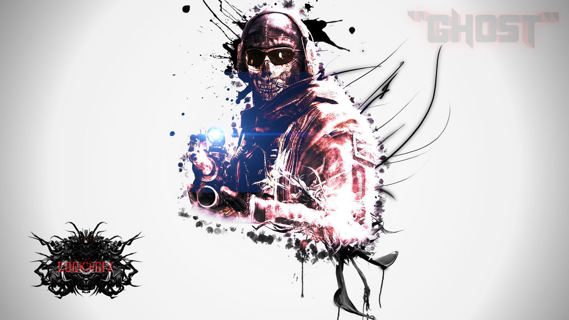 call of duty: ghost white Desktop wallpapers 1366x768