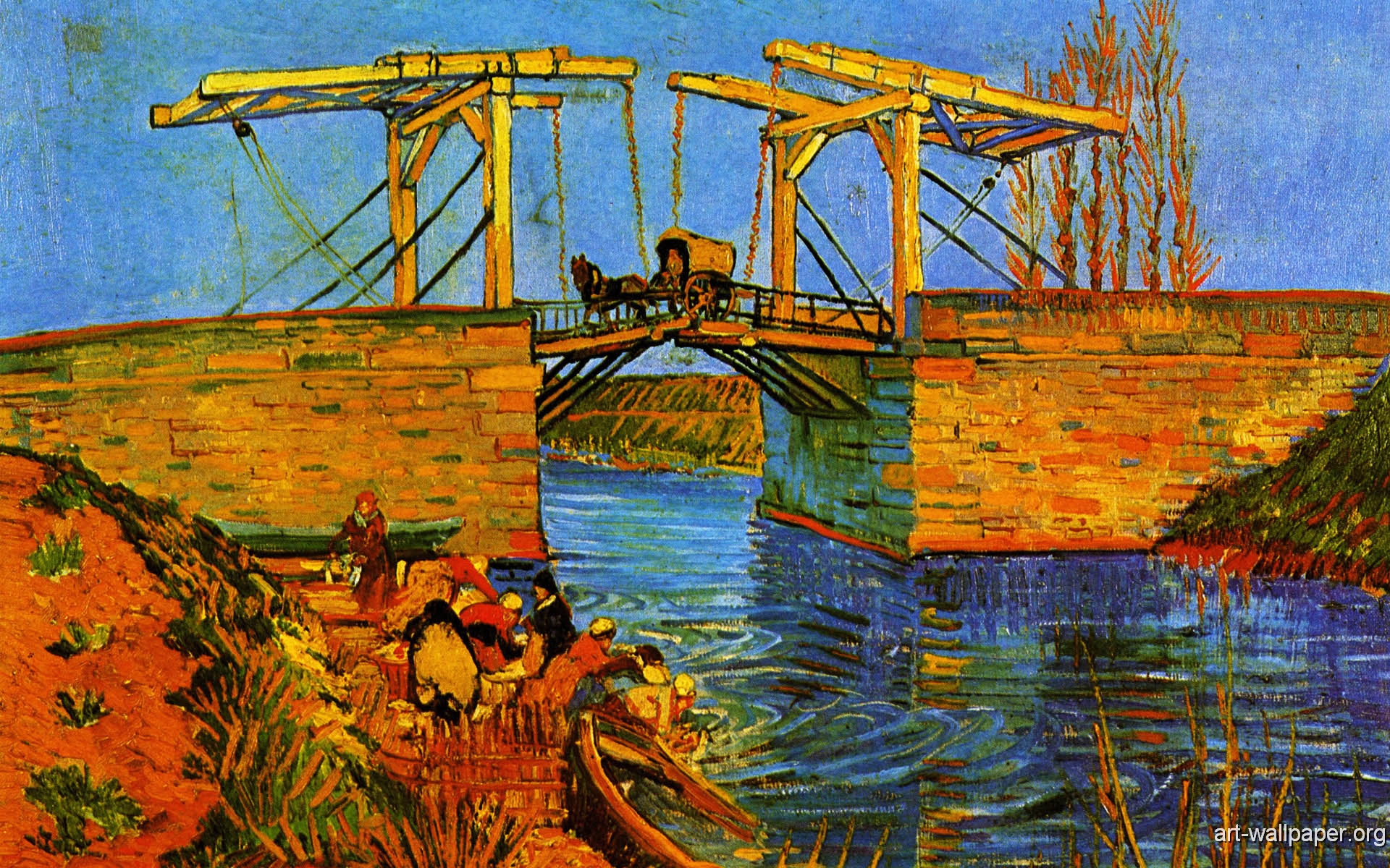 Painting Of Vincent Van Gogh The River Wallpapers And Images