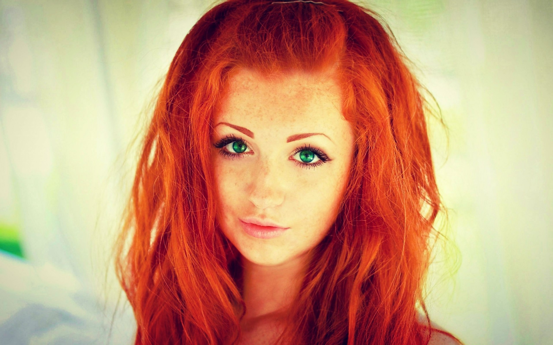 Red-haired, green-eyed girl wallpapers and images - wallpapers