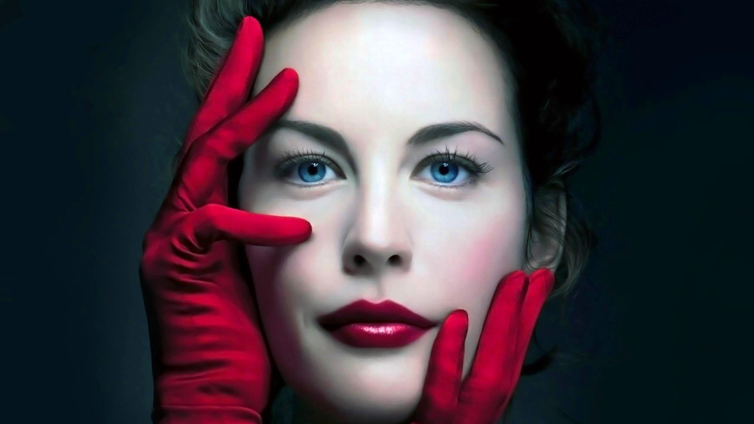 Актриса в красных перчатках - обои для рабочего стола, картинки, фото