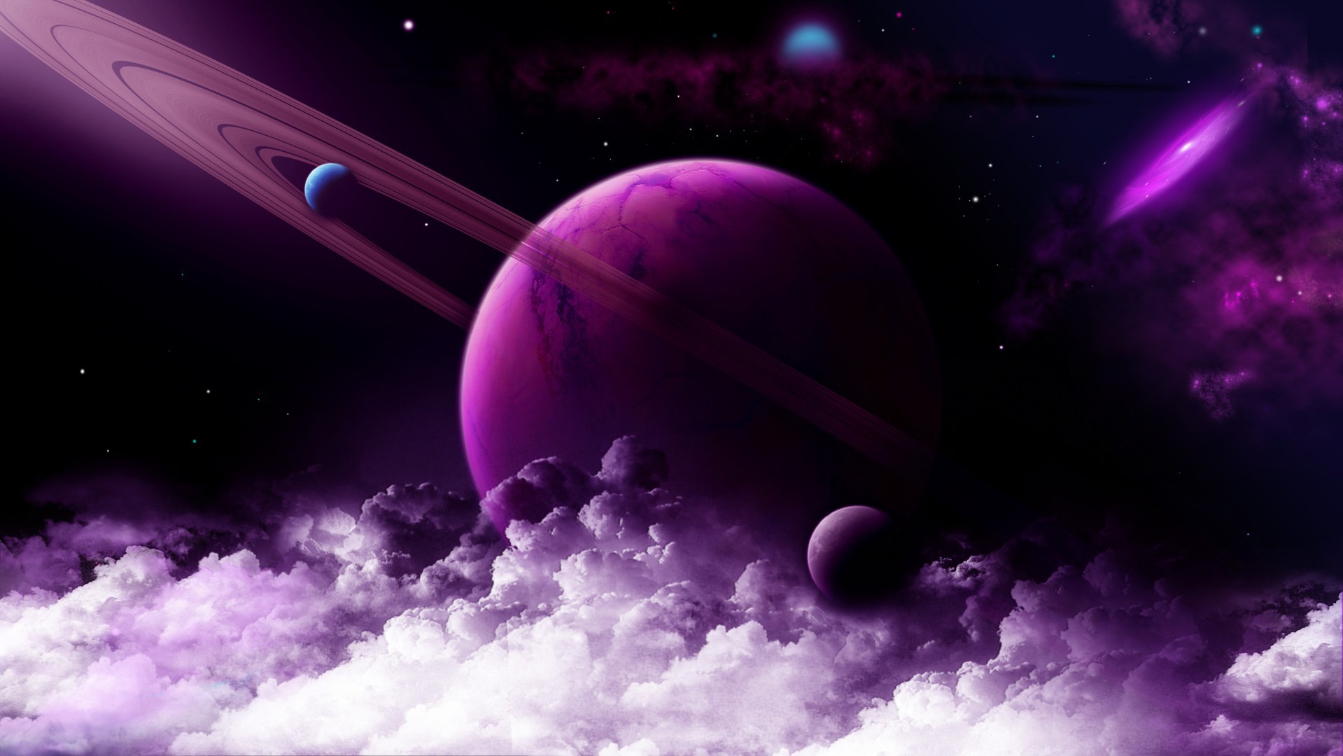 Фиолетовый космос - обои для рабочего стола, картинки, фото