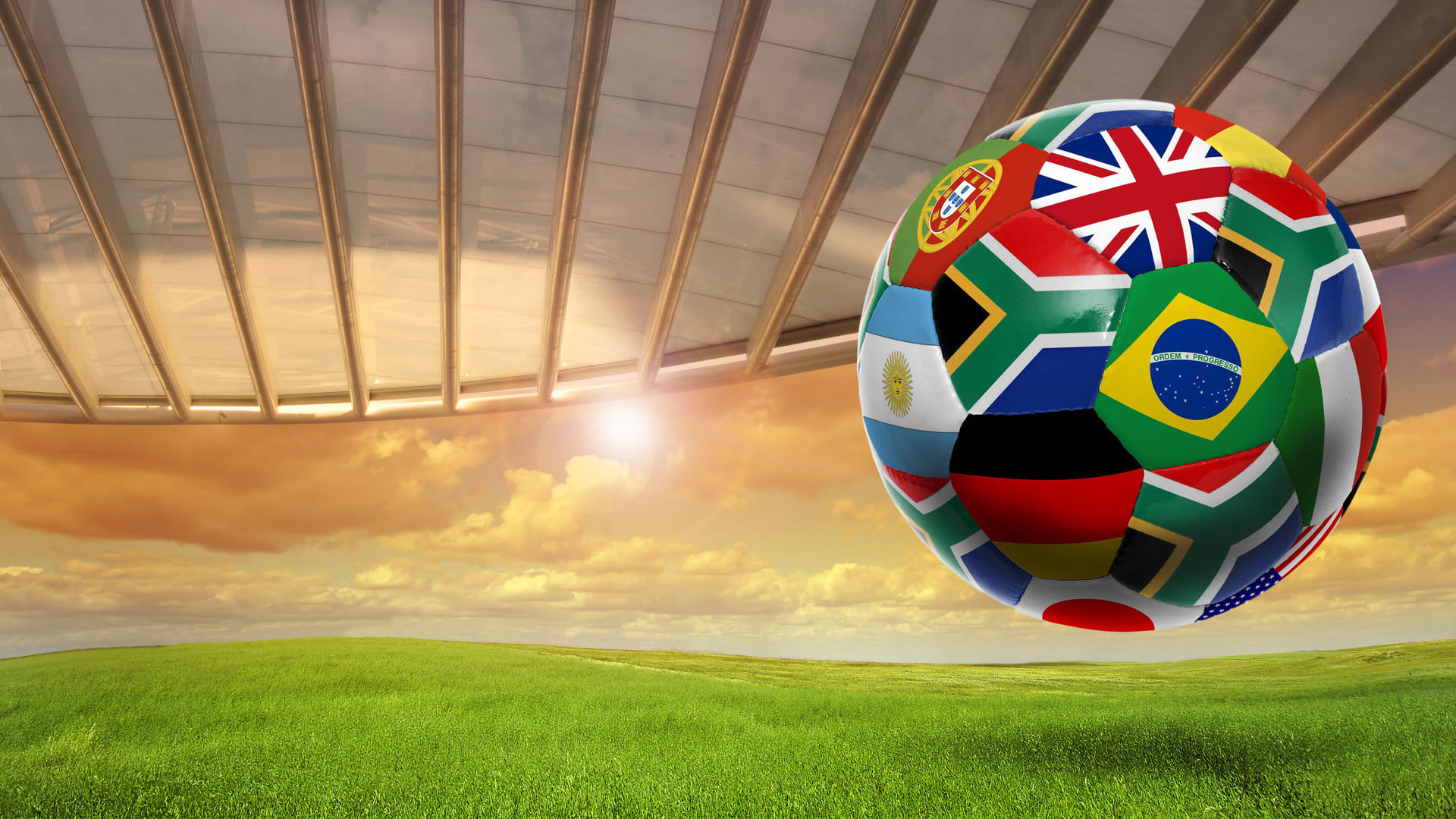 Zastaki.com - Мяч из флагов на Чемпионате мира по футболу в Бразилии 2014