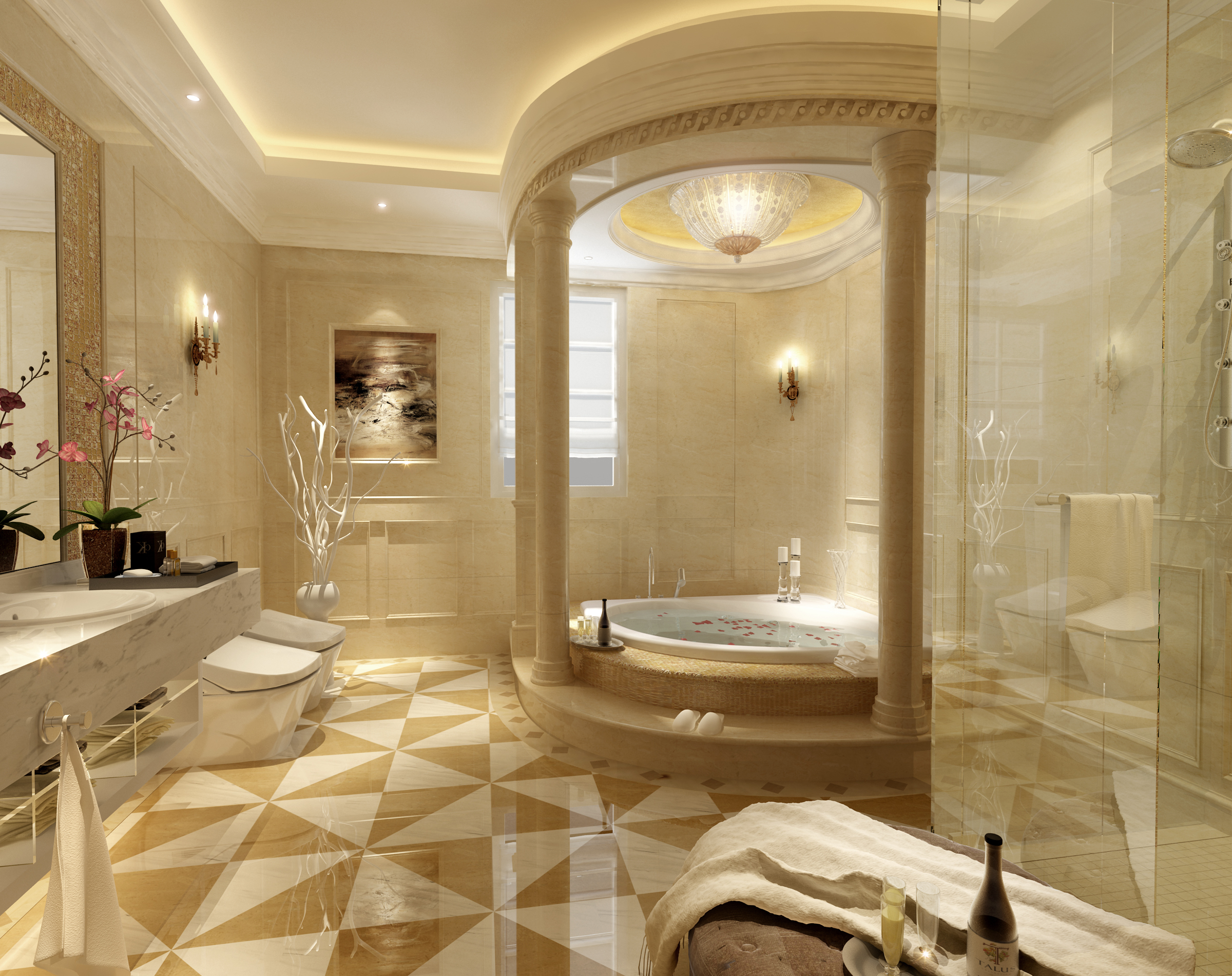 Красивые ванны в квартирах. Красивая ванная комната. Роскошные Ванные комнаты. Шикарный интерьер ванной комнаты. Роскошный интерьер ванной.