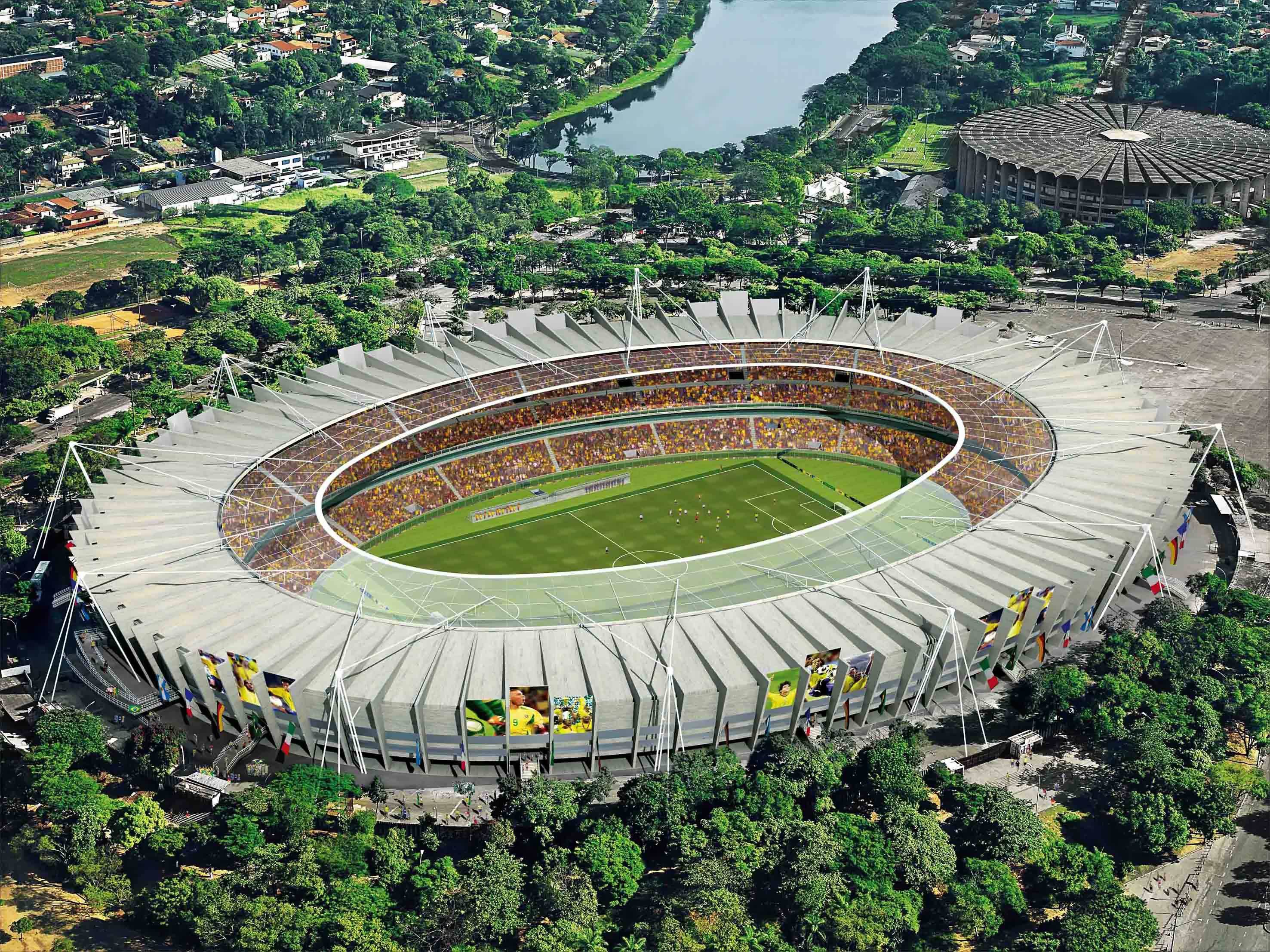 Самые красивые стадионы. Стадион Минейран Белу-Оризонти. Стадион Манэ Гарринча. Стадион Маракана в Бразилии. Стадион Минейран Белу-Оризонти 2014.