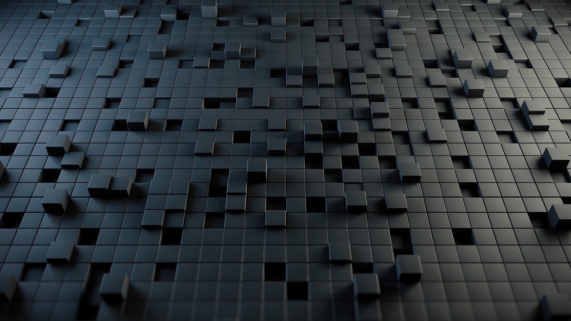 Фон из черных 3-Д кубиков - обои для рабочего стола, картинки, фото