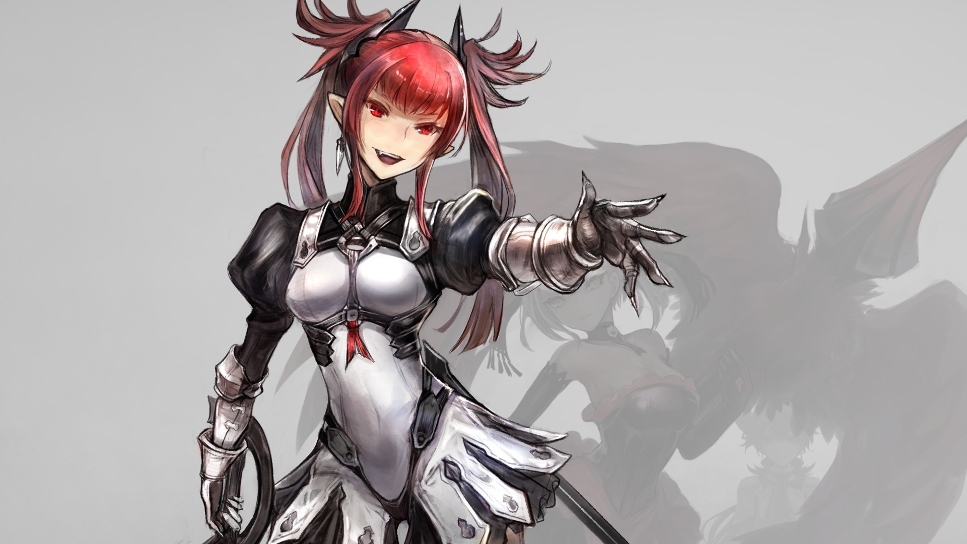 Redhead girl anime armor Desktop wallpapers 1680x1050