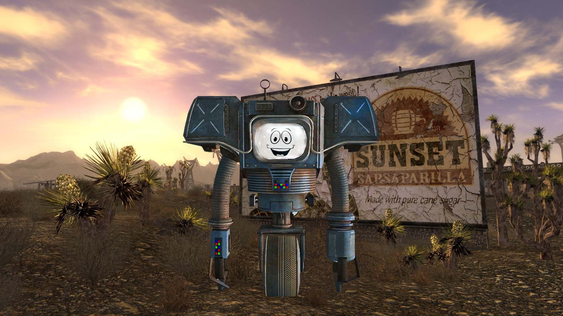The robot from the game Fallout New Desktop wallpapers 1920x1080