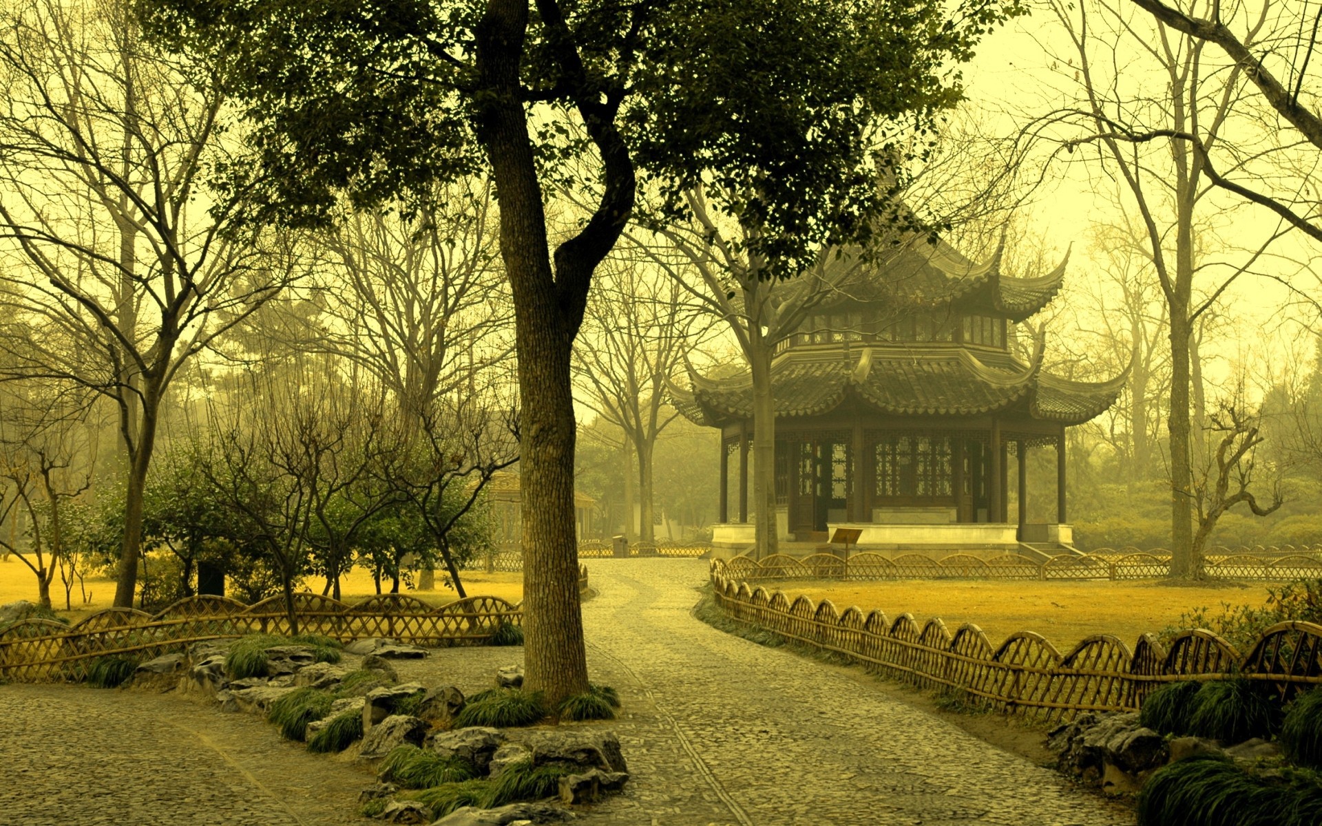 Chinese gazebo in the park