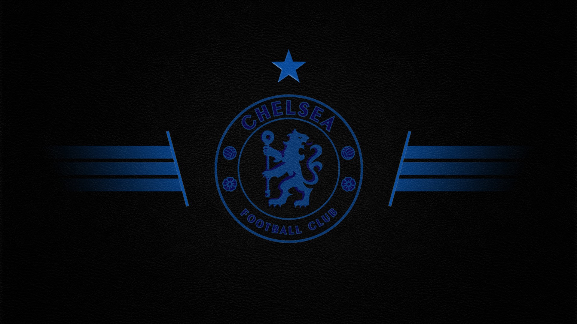 Zastaki.com - Футбольный клуб Челси, логотип  голубой на сером