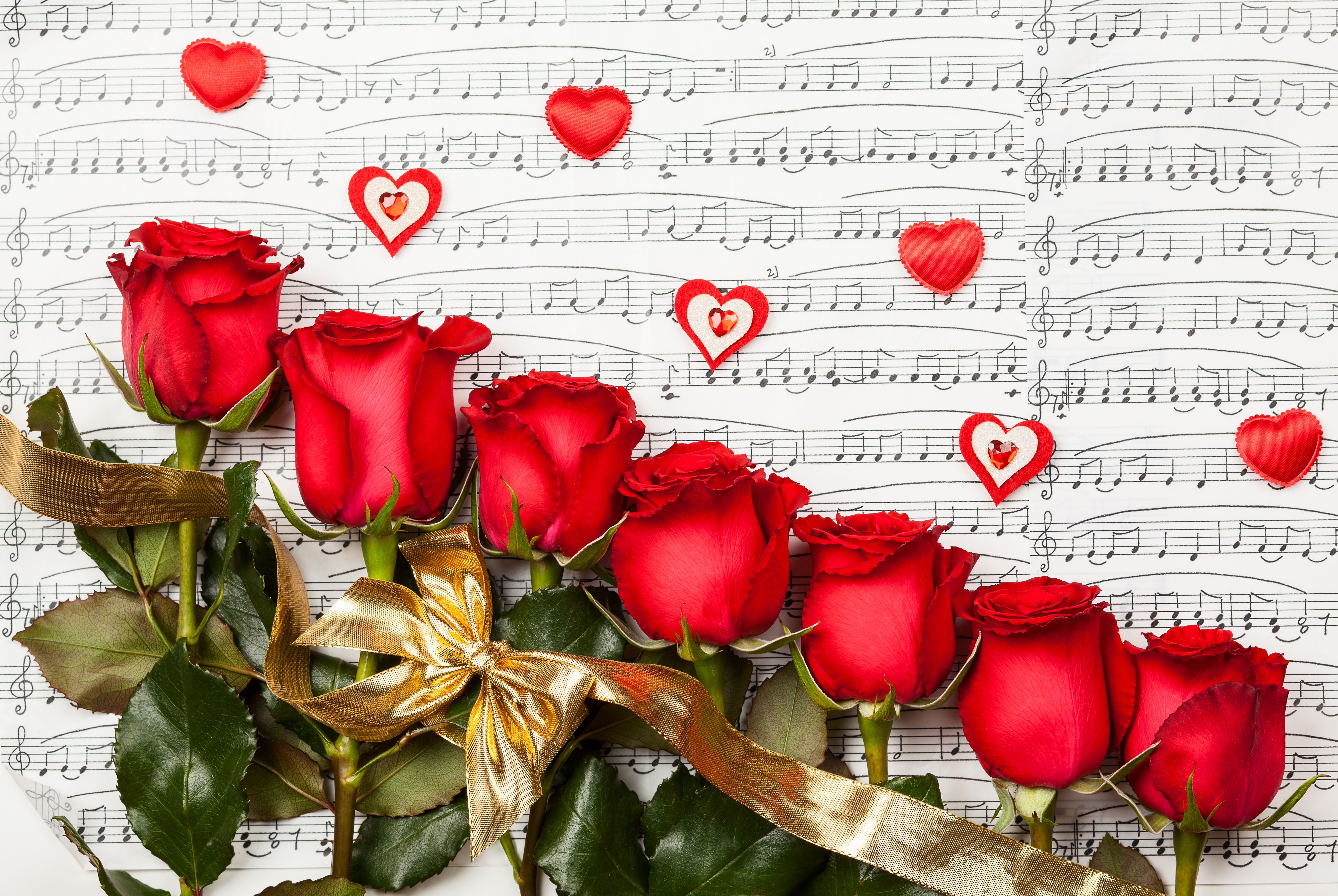Поздравить девочек песня. Открытка музыканту. Музыкальная картинка с днем рождения. Цветы для любимой. Ноты и цветы.