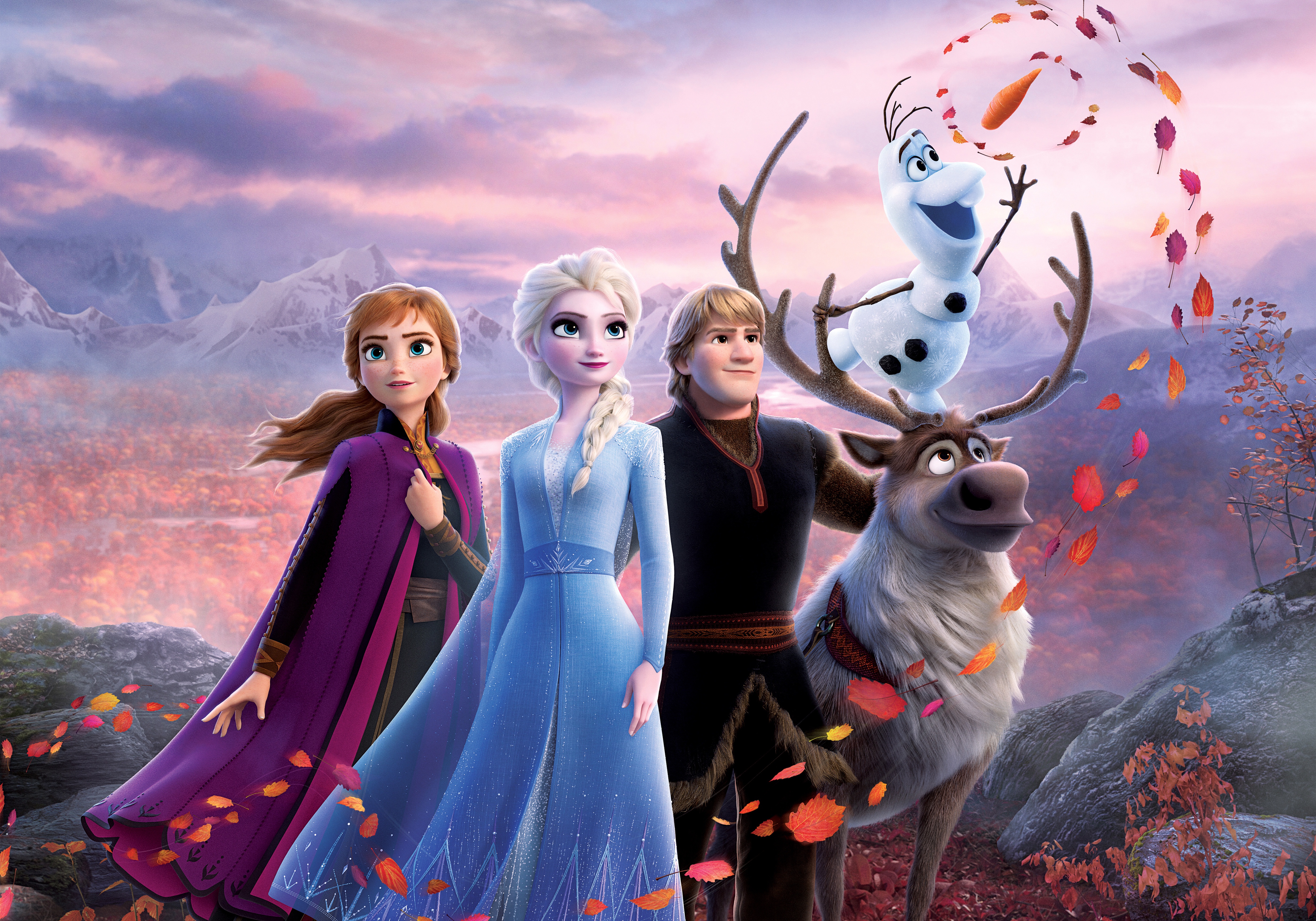 Frozen Cartoon Characters 2 in the Forest Desktop wallpapers 1400x1050