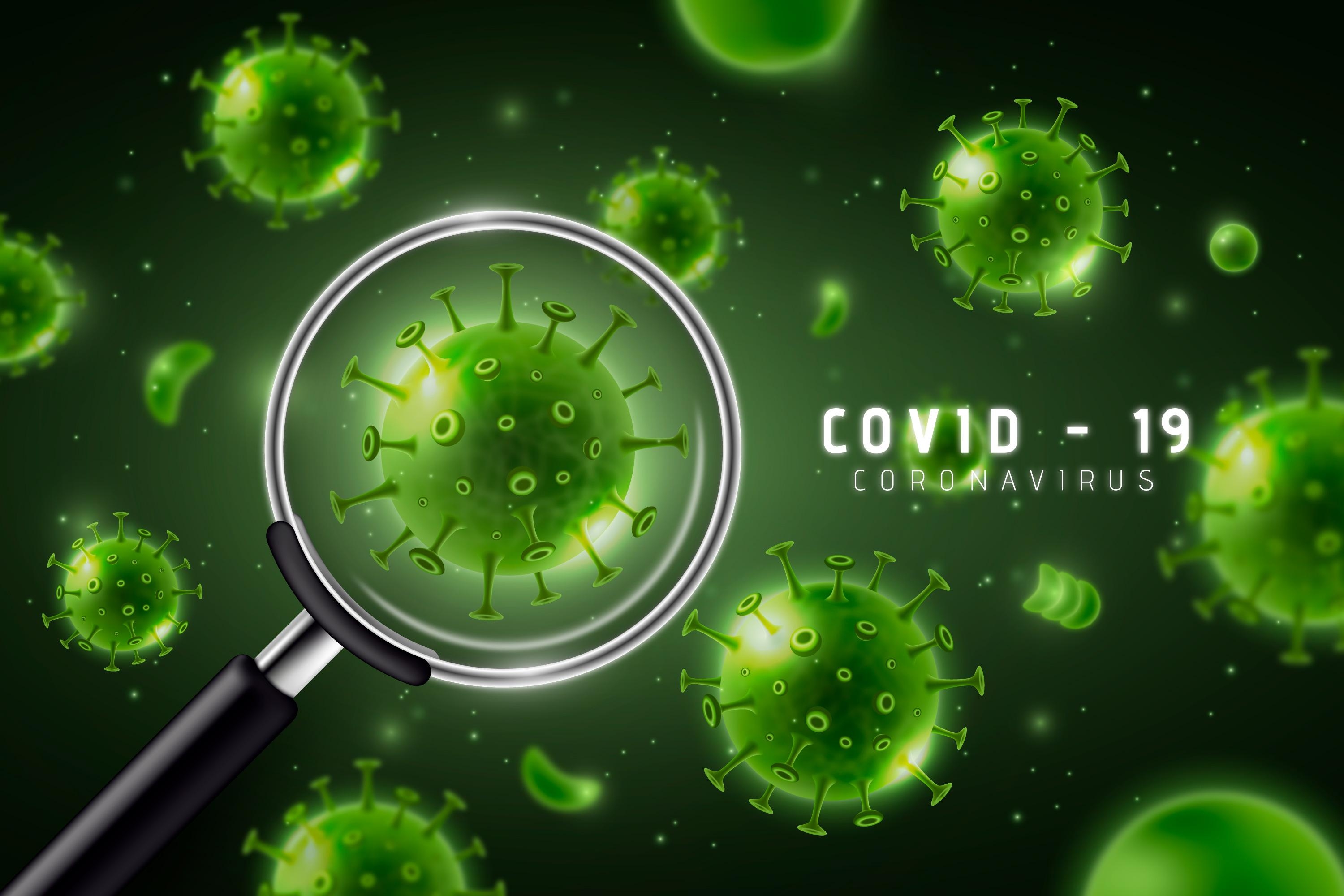 Zastaki.com - Бактерии коронавируса под увеличительным стеклом 