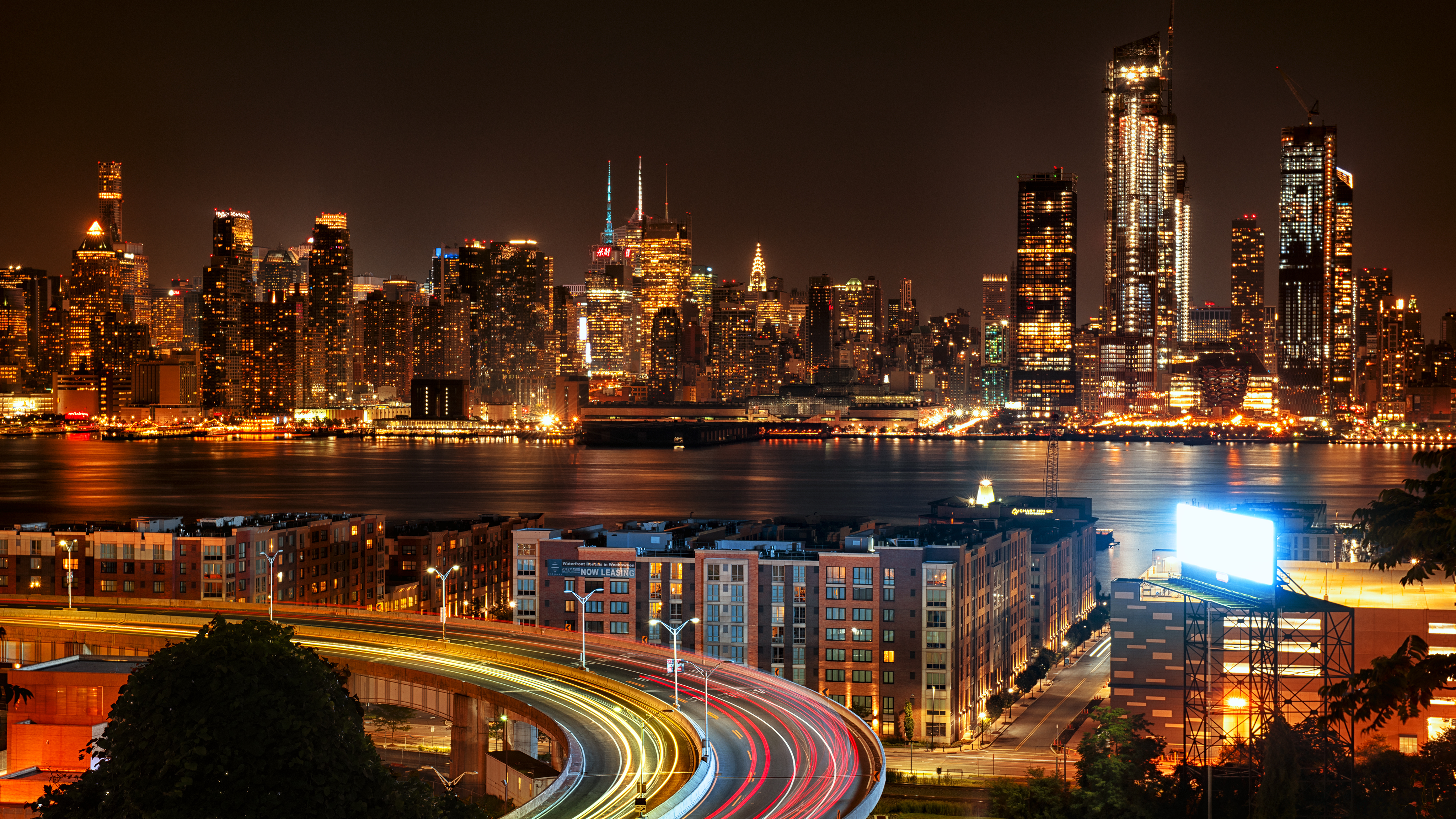 Городской вид. Ночной город Нью-Йорк 4к. Нью, Йорк, Нью Jersey, Нью, City. Ночной Нью Йорк 4к. Панорама Нью Йорк 4к.